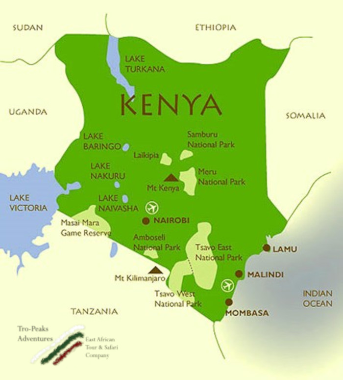 Tro-Peaks Kenya Map